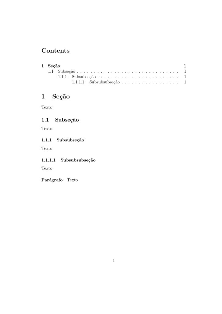 nclusão de nível abaixo de subsection no LaTeX