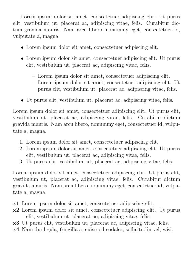 resultado da alteração de espaçamento dos itens de listas específicas