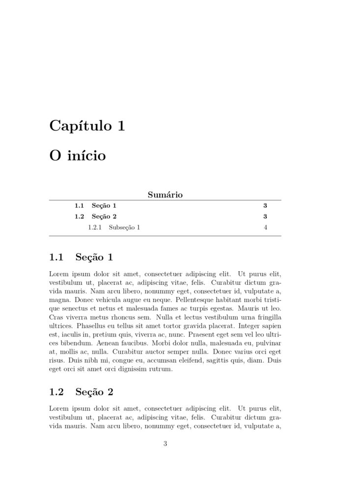 Sumário do capítulo no LaTeX sobre como adicionar mini sumários por capítulo no latex